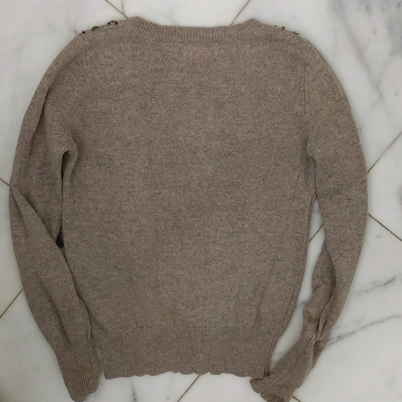 LOFT Rabbit Hair Rhinestone bling festive holiday party sweater  Small - Picture 6 of 10